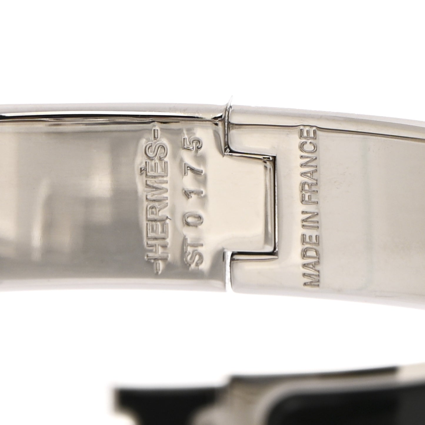 Enamel Narrow Clic Clac H Bracelet GM Black