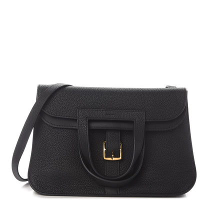 Hermes Taurillon Clemence Halzan 31 GM Black 1 of 11