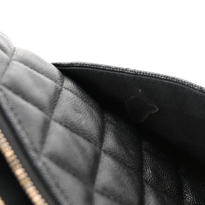 Chanel Iridescent Caviar Quilted Large Cosmetic Case Black 9 of 9