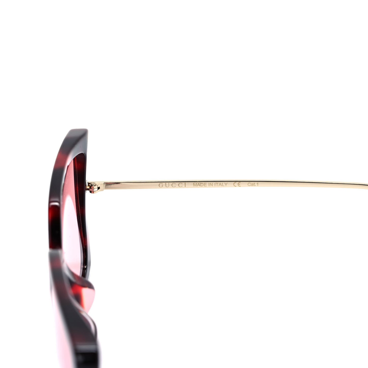 Acetate Oversize Square Frame GG0435S Sunglasses Red Havana