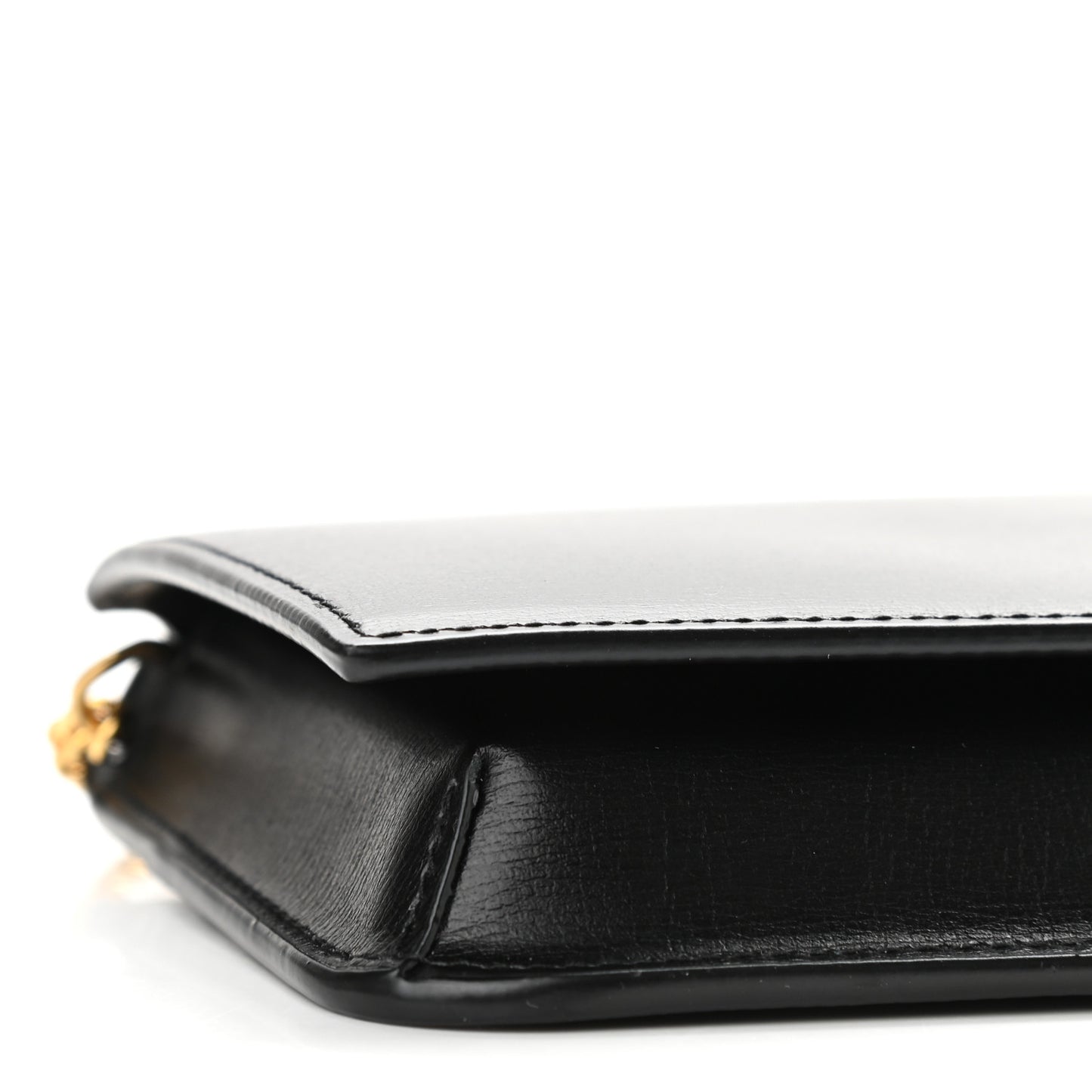 Smooth Calfskin Monogram Phone Holder Crossbody Black