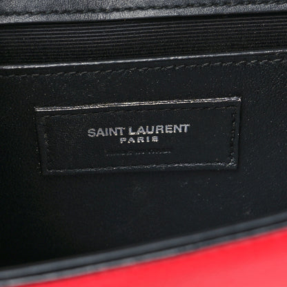 Saint Laurent Patent Grain de Poudre Small Monogram Kate Satchel Neon Pink 6 of 12