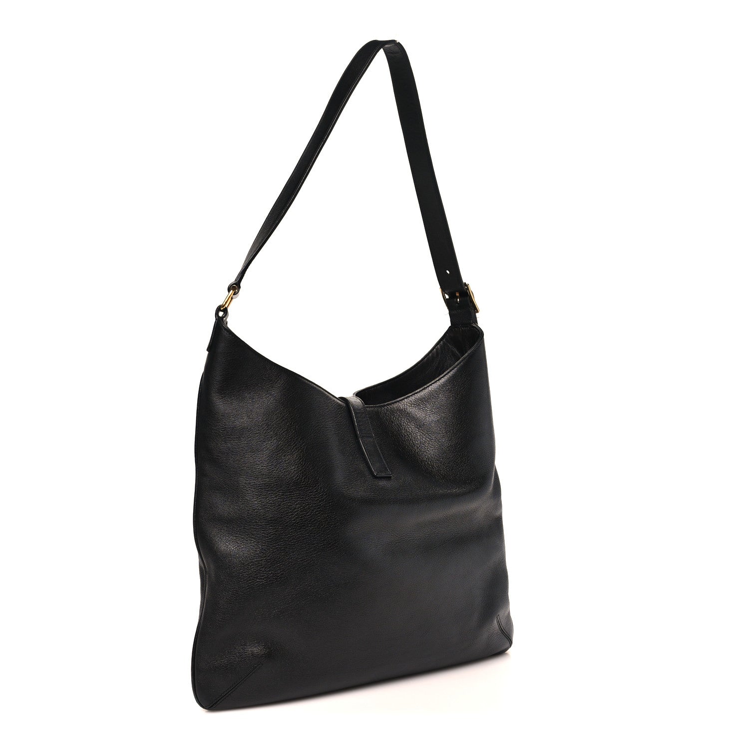 Saint Laurent Calfskin Monogram Hobo Black 3 of 9
