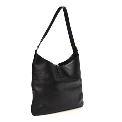 Saint Laurent Calfskin Monogram Hobo Black 3 of 9