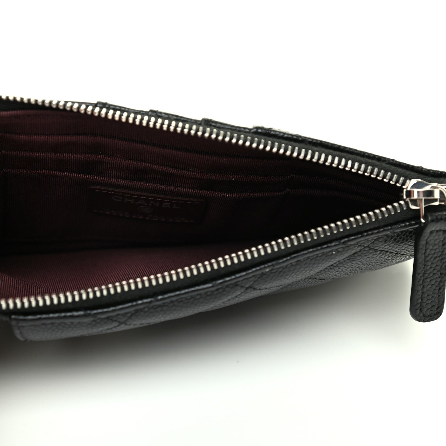 Chanel Caviar Quilted Classic Flat Wallet Pouch Black 5 of 8