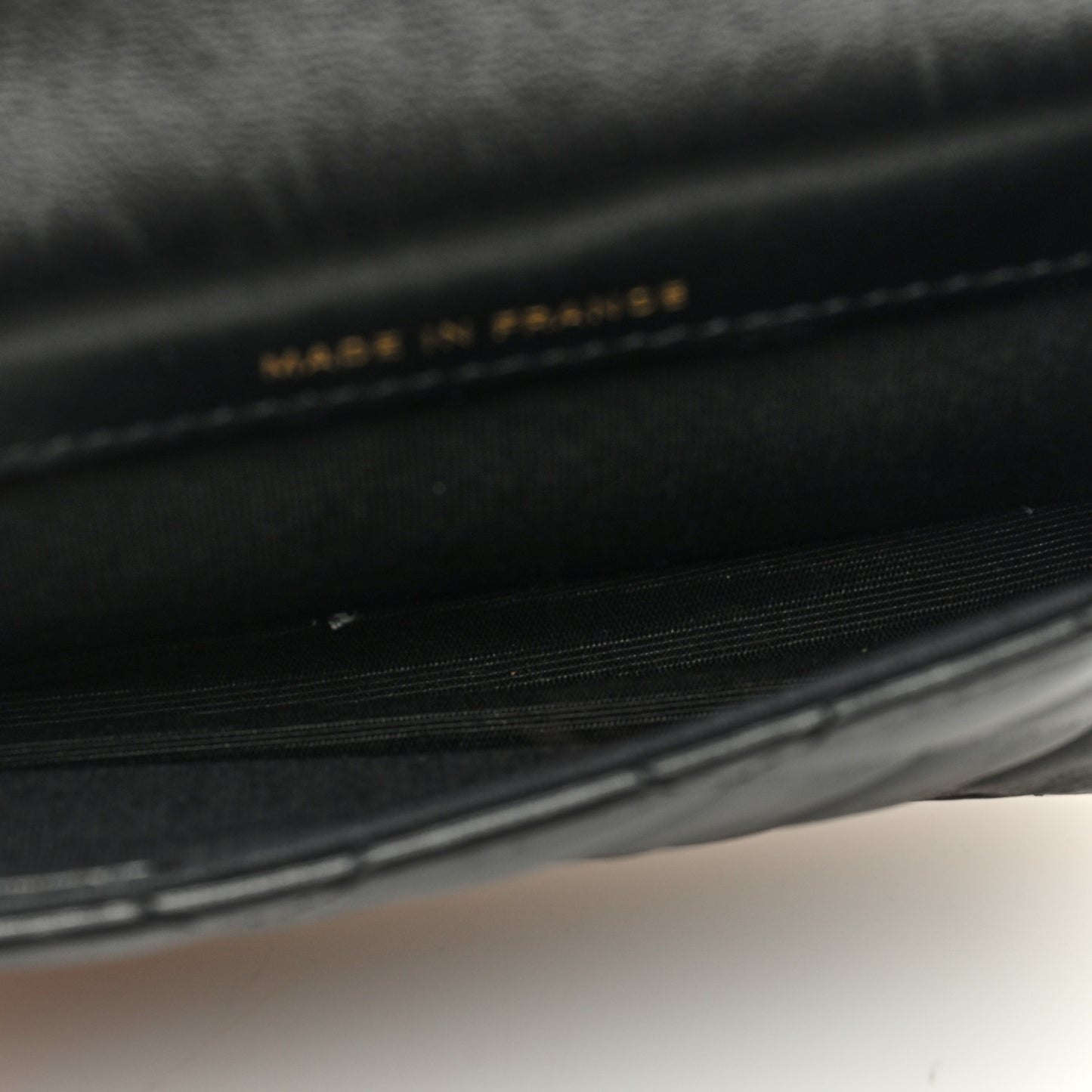 Lambskin Quilted Top Handle Flap Coin Purse With Chain Black