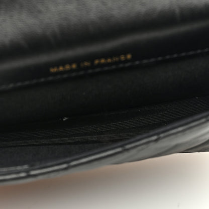 Chanel Lambskin Quilted Top Handle Flap Coin Purse With Chain Black 5 of 10