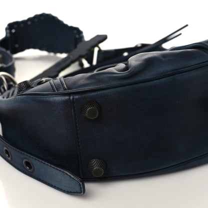 Balenciaga Used Calfskin Small Le Cagole Shoulder Bag Navy 7 of 8