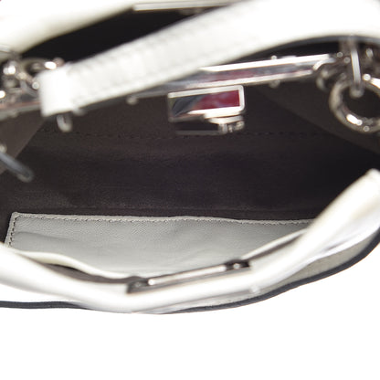 Fendi Shiny Nappa Micro Peekaboo Iconic Satchel White 6 of 9