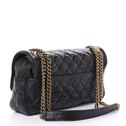 Chanel Crumpled Grained Calfskin Quilted Small Shiva Flap Black 3 of 10