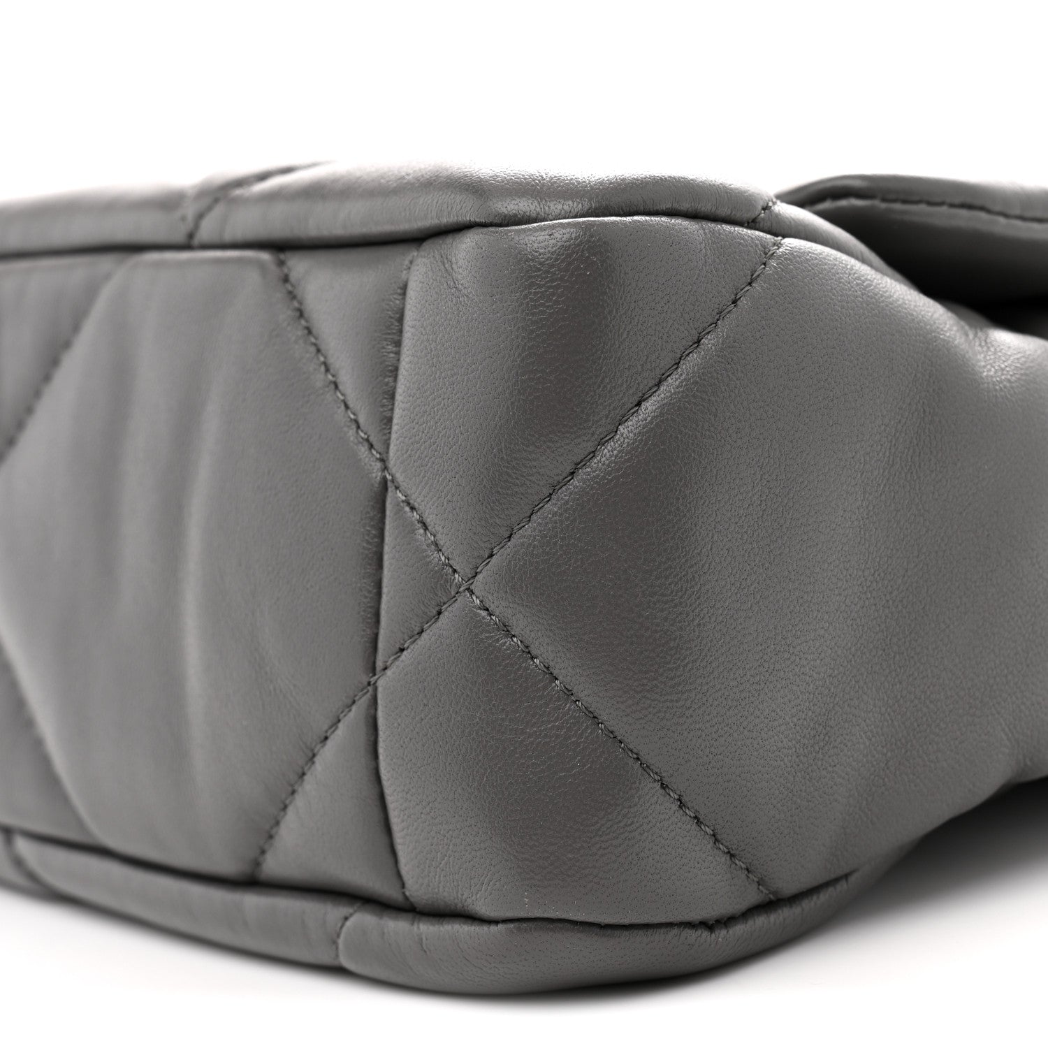 Chanel Lambskin Quilted Medium Chanel 19 Flap Dark Grey 1886306