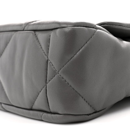Chanel Lambskin Quilted Medium Chanel 19 Flap Dark Grey 10 of 10