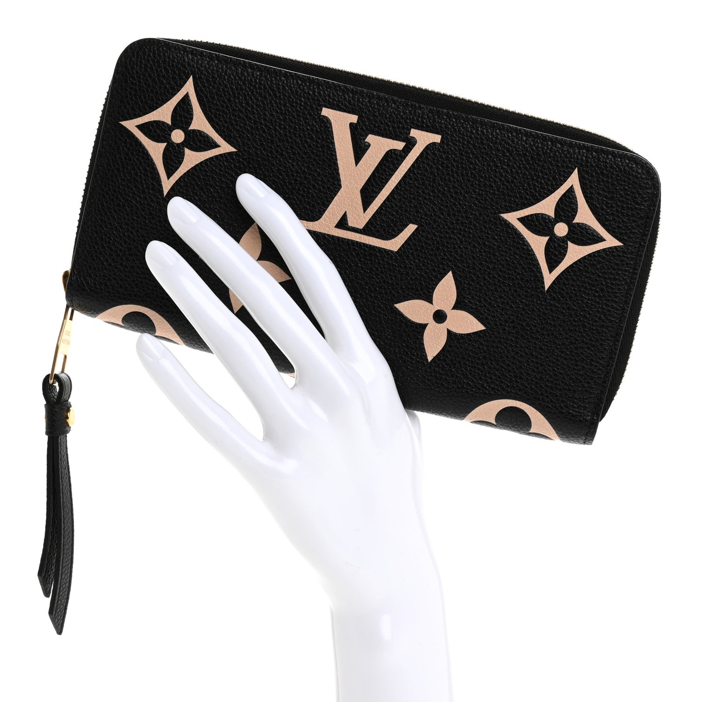 Empreinte Monogram Giant Zippy Wallet Black Beige