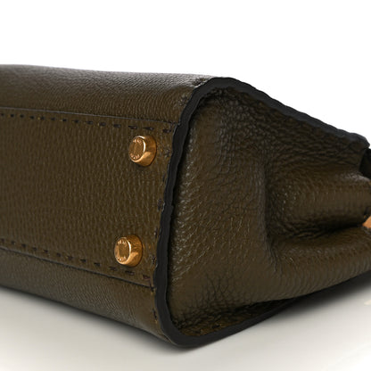 Fendi Cuoio Romano Selleria Tri-color Mini Peekaboo Iconic Satchel Aspargo Saddler Latte 15 of 15