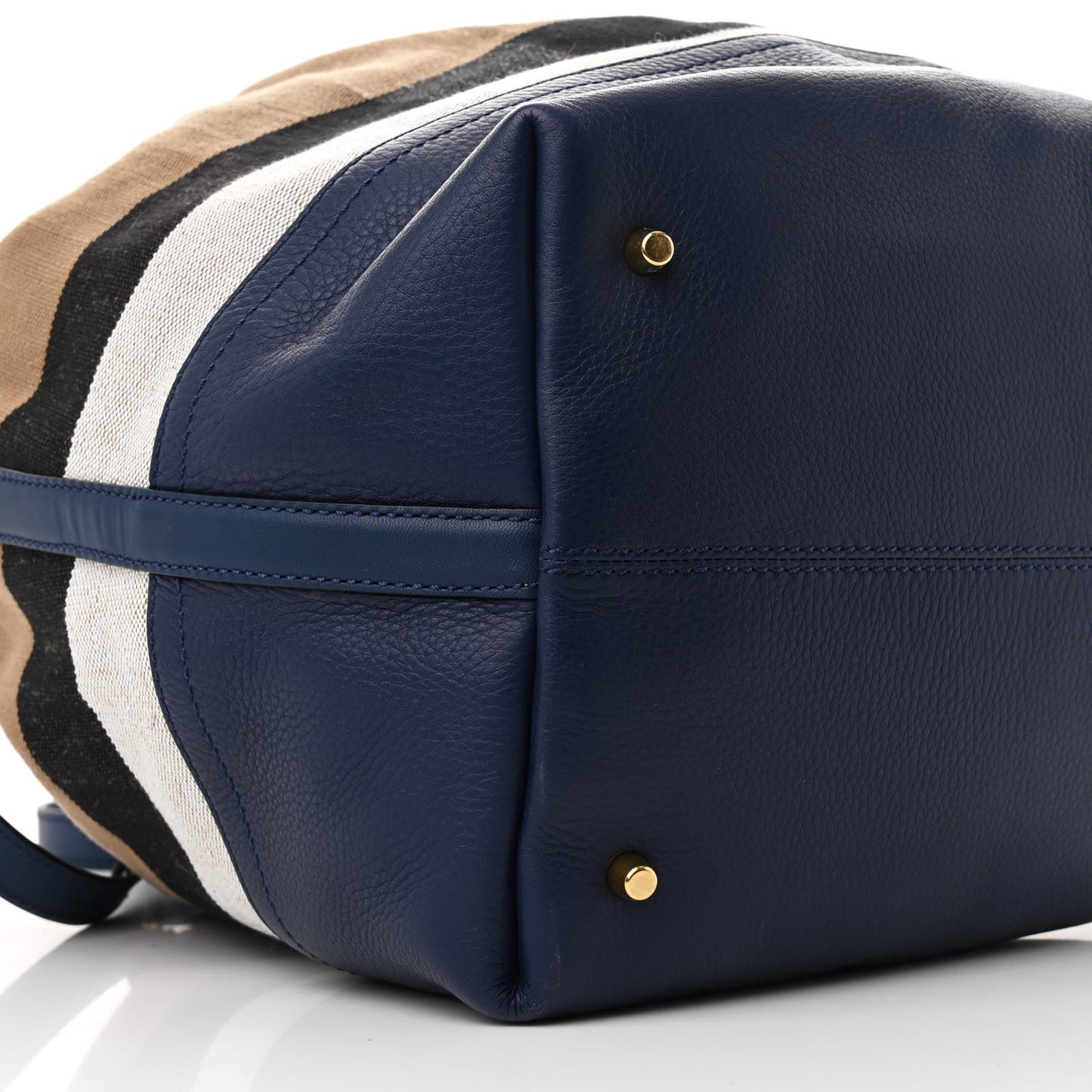 Grainy Calfskin House Check Canvas Heston Crossbody Blue