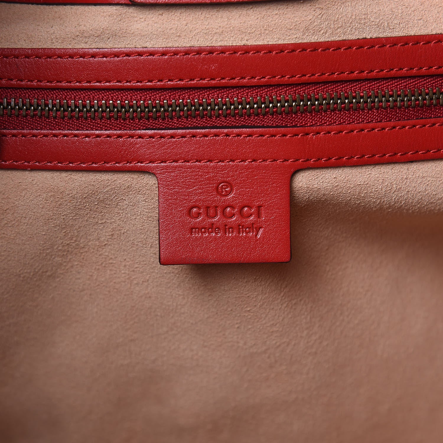 Gucci Calfskin Matelasse Medium GG Marmont Shoulder Tote Bag Hibiscus Red 6 of 10