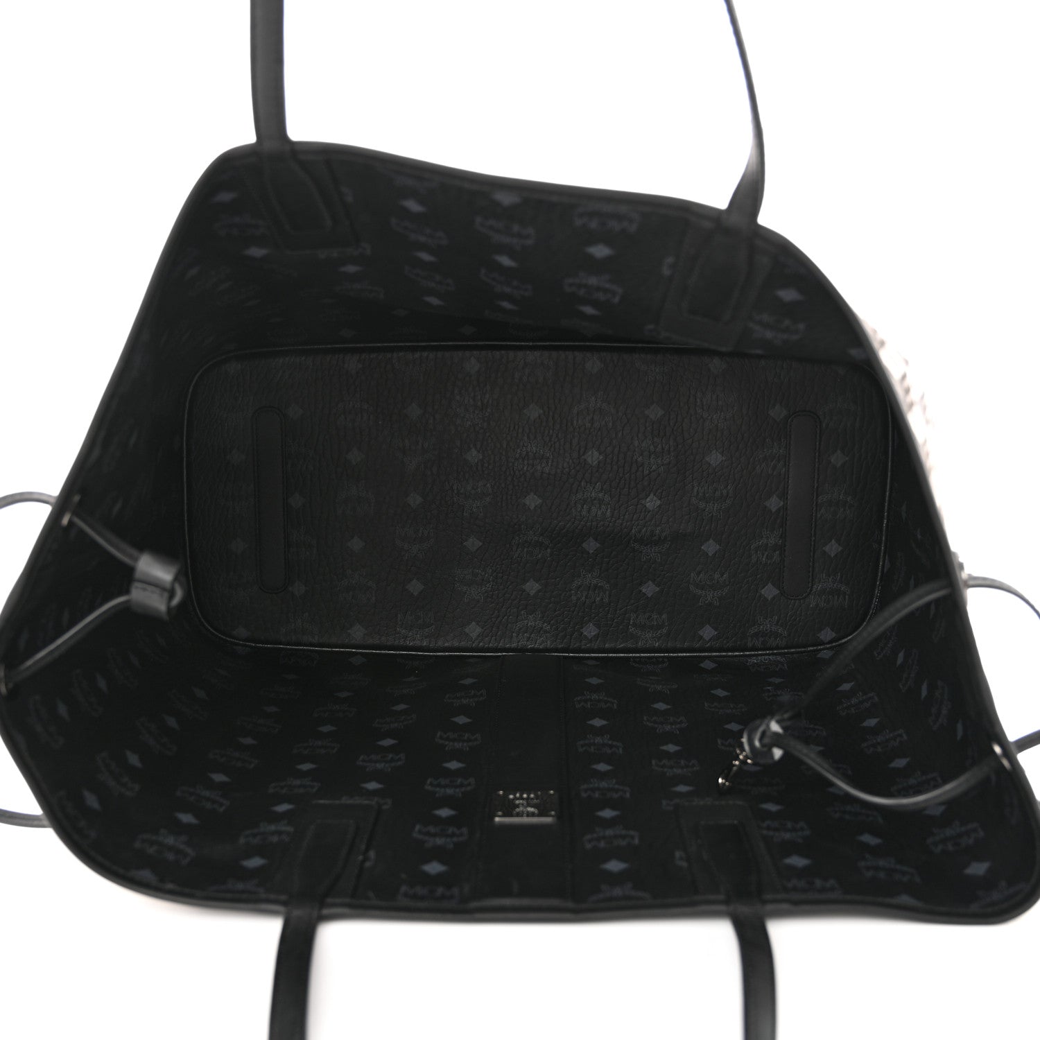 MCM Visetos Large Liz Reversible Shopper Tote Black 11 of 26