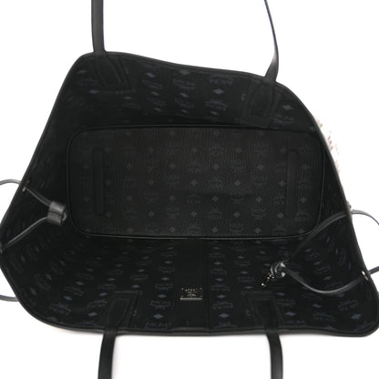 MCM Visetos Large Liz Reversible Shopper Tote Black 11 of 26