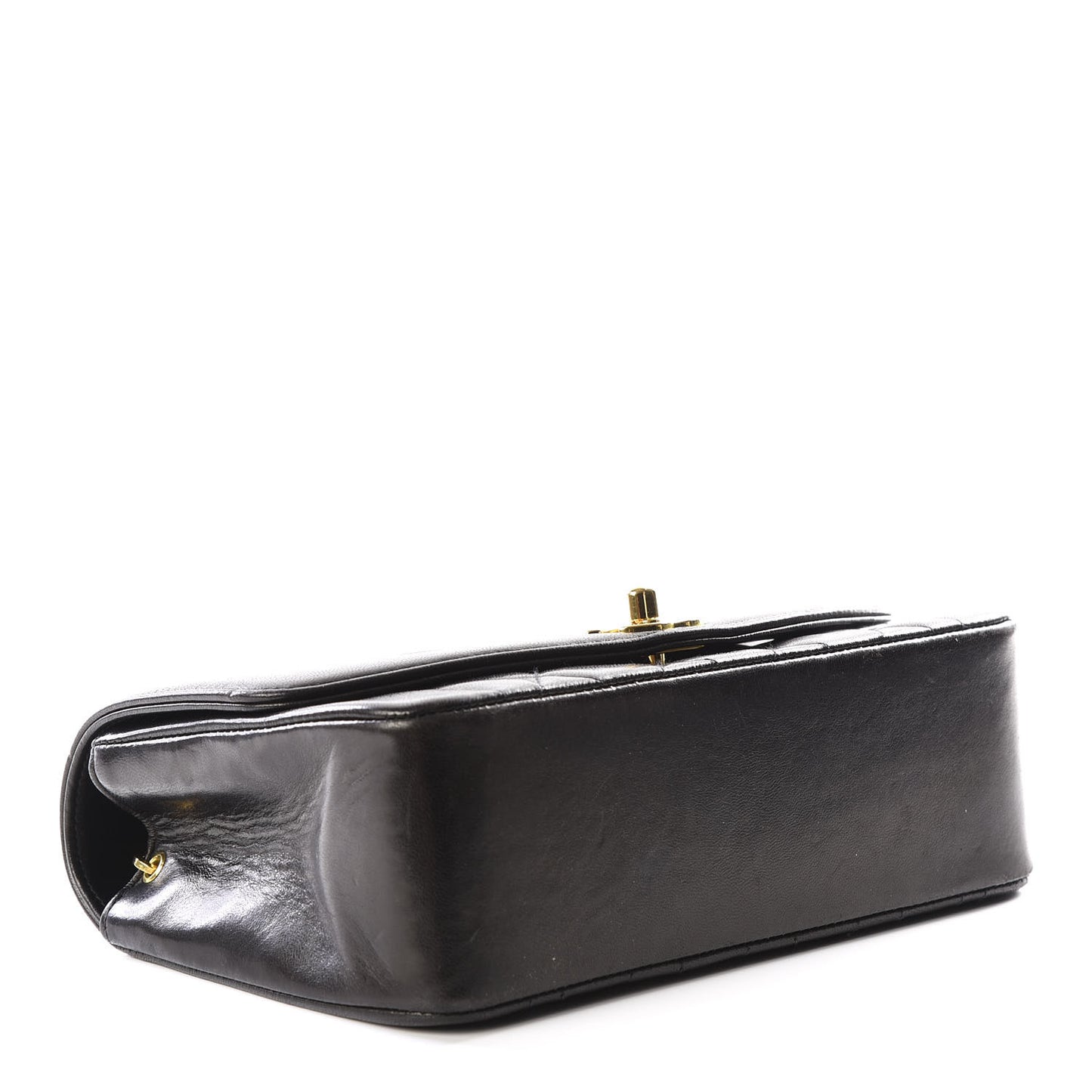Lambskin Quilted Small Single Flap Black