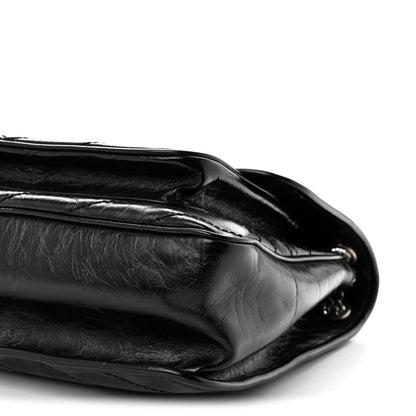Saint Laurent Crinkled Calfskin Matelasse Monogram Large Niki Chain Satchel Black 10 of 10