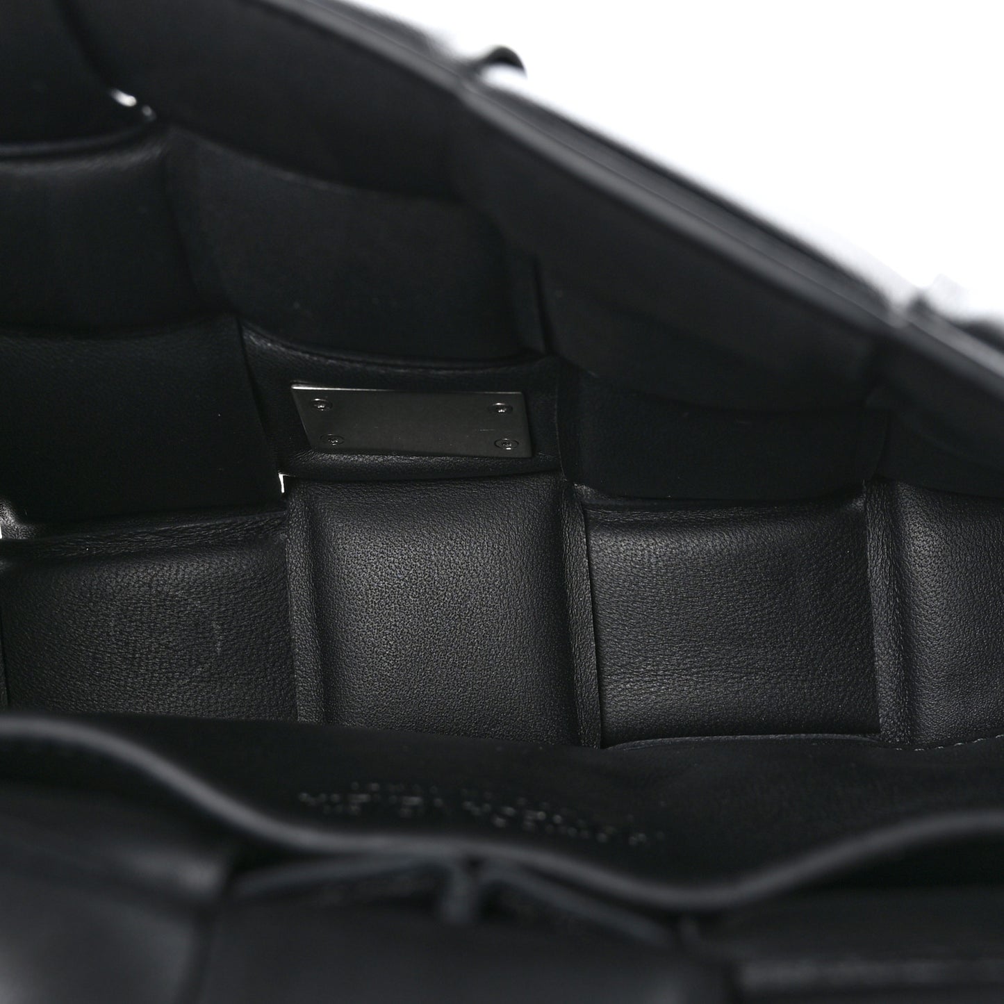 Lambskin Maxi Intreccio Padded Chain Cassette Crossbody Bag Black