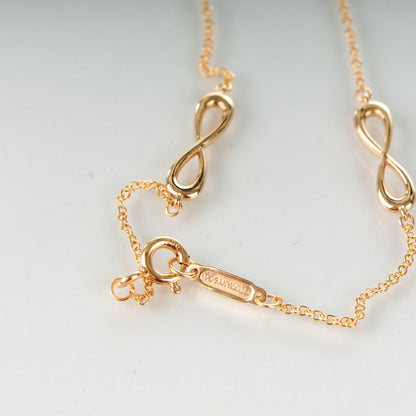 Tiffany 18K Rose Gold Infinity Endless Bracelet 5 of 6