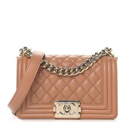 Chanel Caviar Quilted Small Boy Flap Brown 1 of 9
