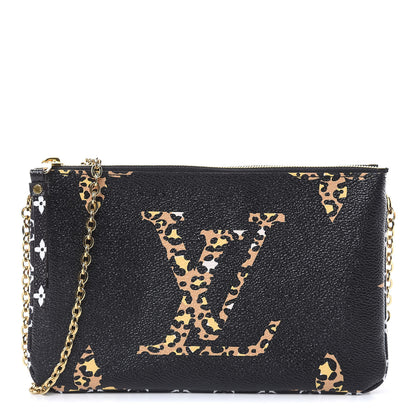 Louis Vuitton Monogram Giant Jungle Pochette Double Zip Black 1 of 10