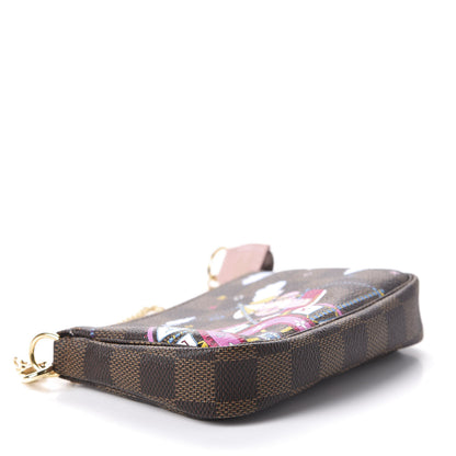 Louis Vuitton Damier Ebene 2020 Christmas Animation Big Wheel Mini Pochette Accessories Rose Ballerine 4 of 10