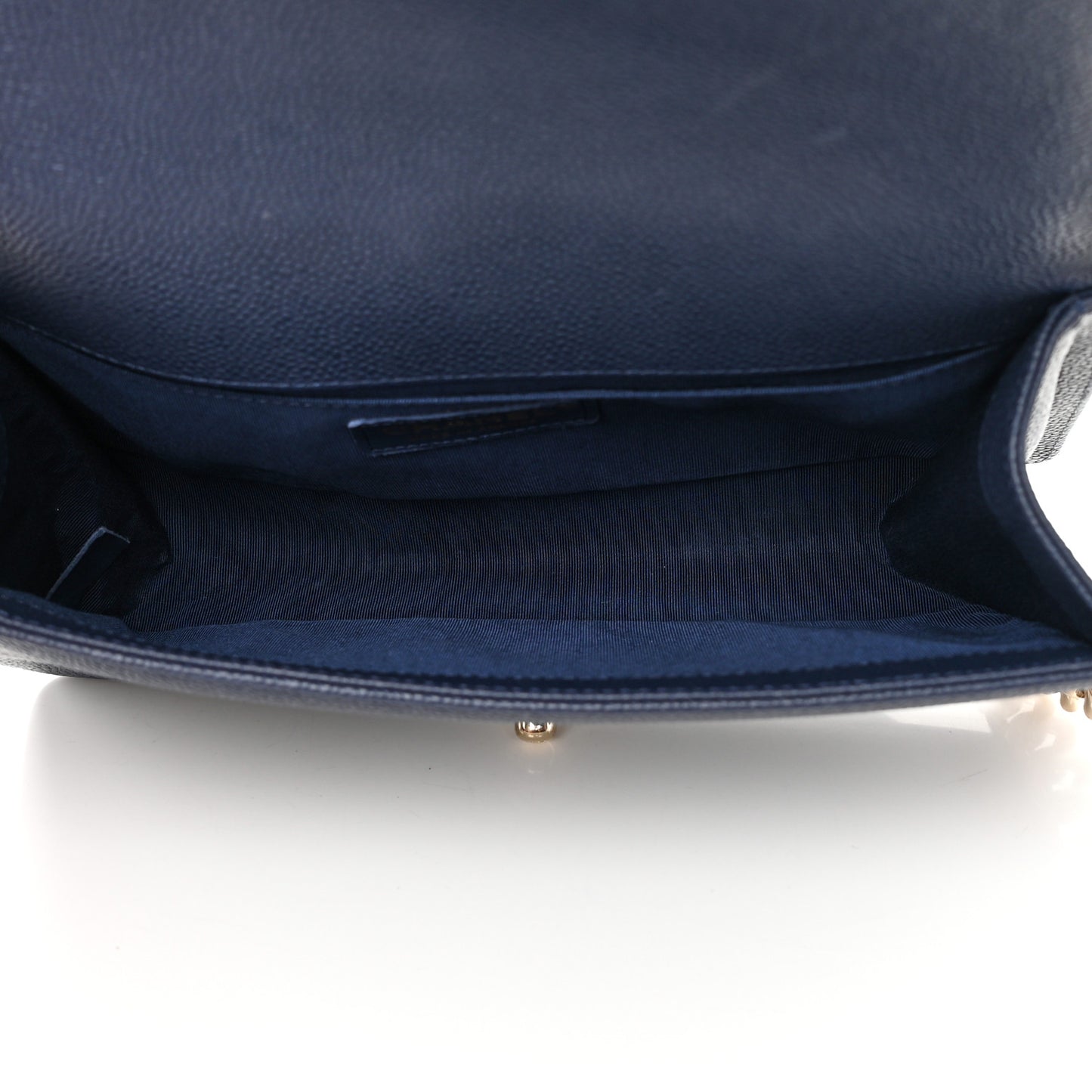Caviar Quilted Medium Boy Flap Navy