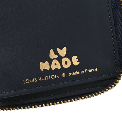 Louis Vuitton X NIGO Taurillon Monogram Denim Drip Zippy Vertical Wallet Blue 7 of 11