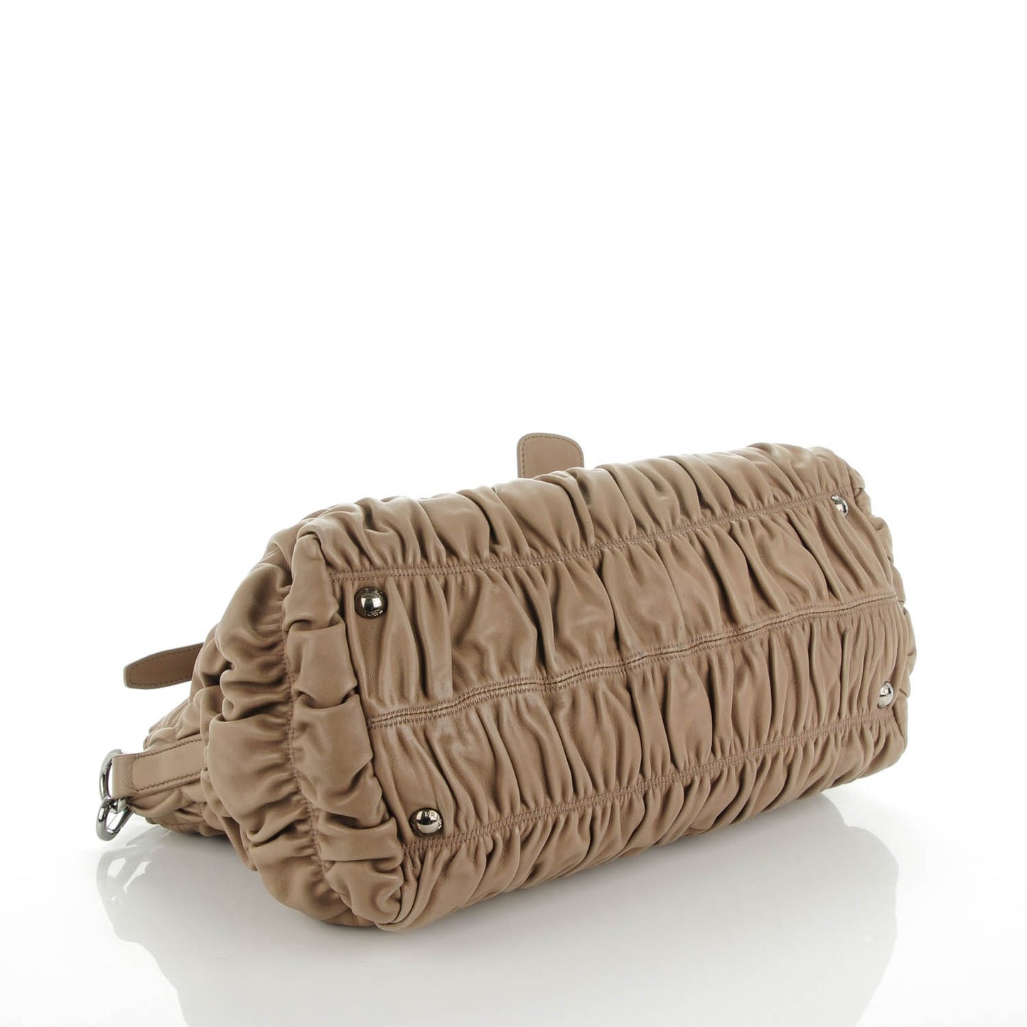 Nappa Gaufre Double Zip Tote Argilla