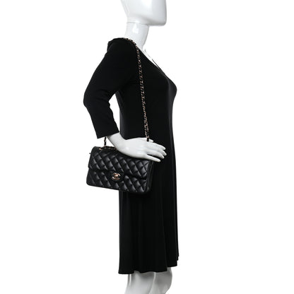 Chanel Lambskin Quilted Small Double Flap Black 3 of 14