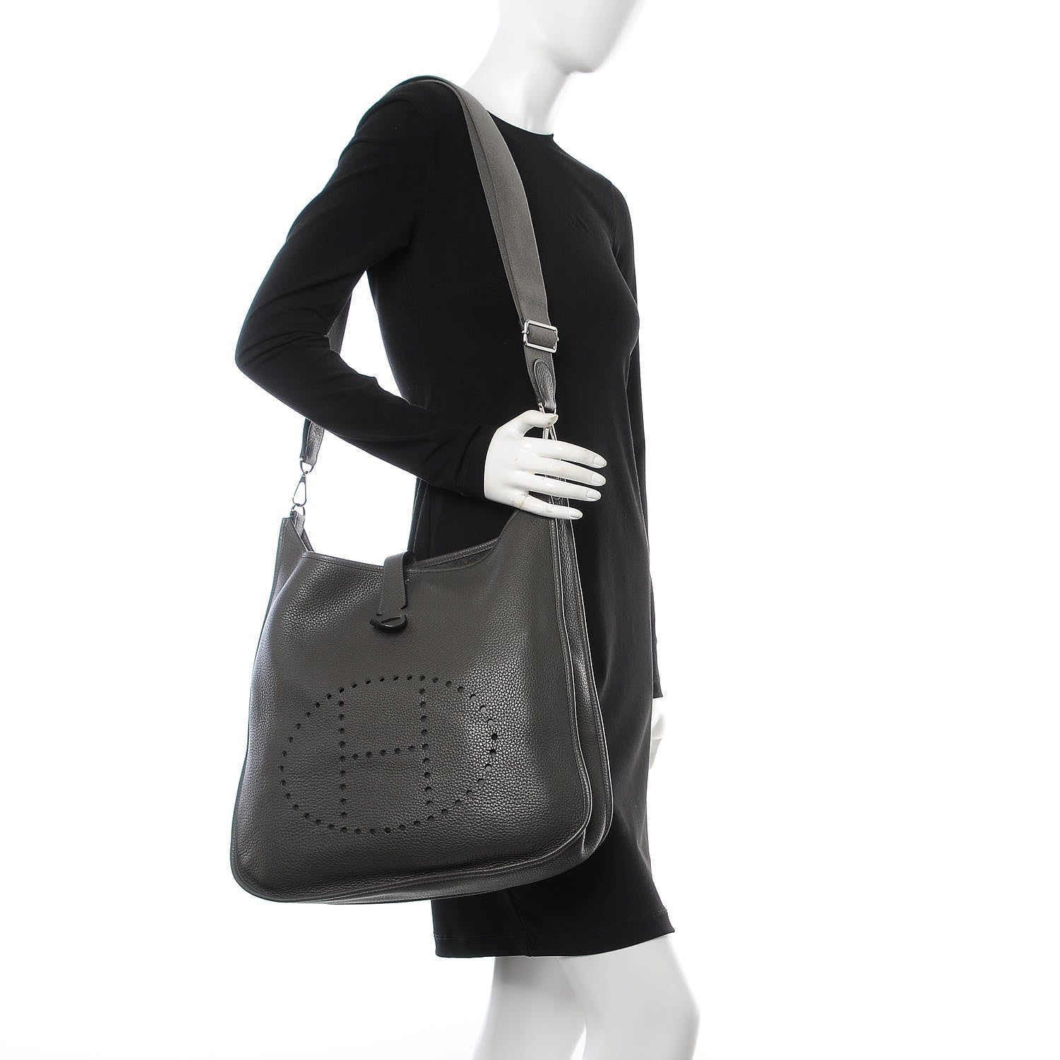 Hermes Taurillon Clemence Evelyne III TGM Graphite 2 of 8