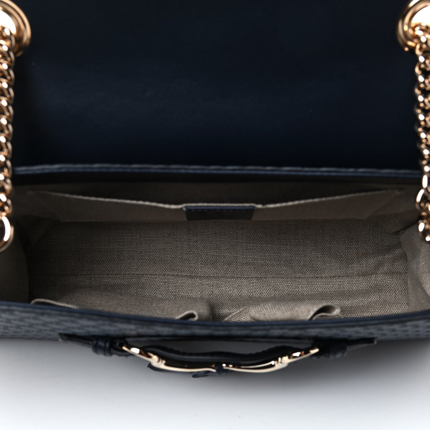 Soft Microguccissima Medium Emily Chain Shoulder Bag Blue