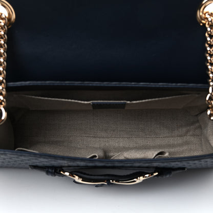Gucci Soft Microguccissima Medium Emily Chain Shoulder Bag Blue 4 of 4