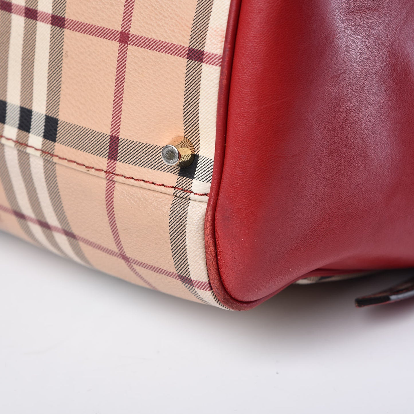Haymarket Check Small Canterbury Tote Military Red