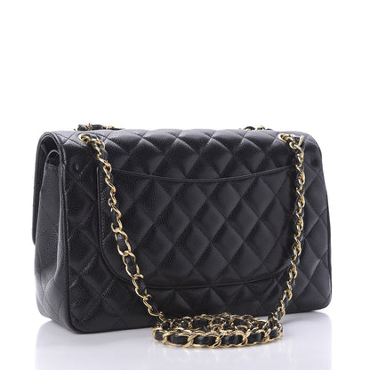 Chanel Caviar Quilted Jumbo Double Flap Black 3 of 10