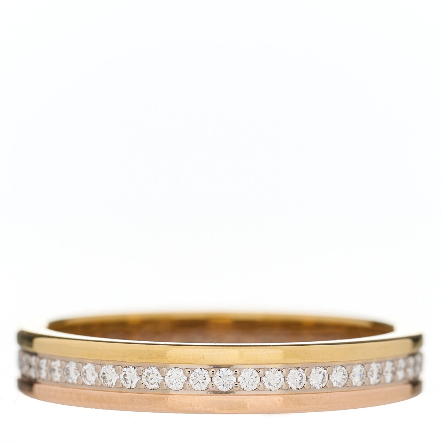 18K White Yellow Pink Gold Diamond 3.5mm Vendome Louis Cartier Wedding Band Ring 52 6