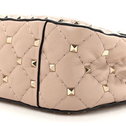 Valentino Garavani Nappa Medium Rockstud Spike Shoulder Bag Poudre 8 of 12