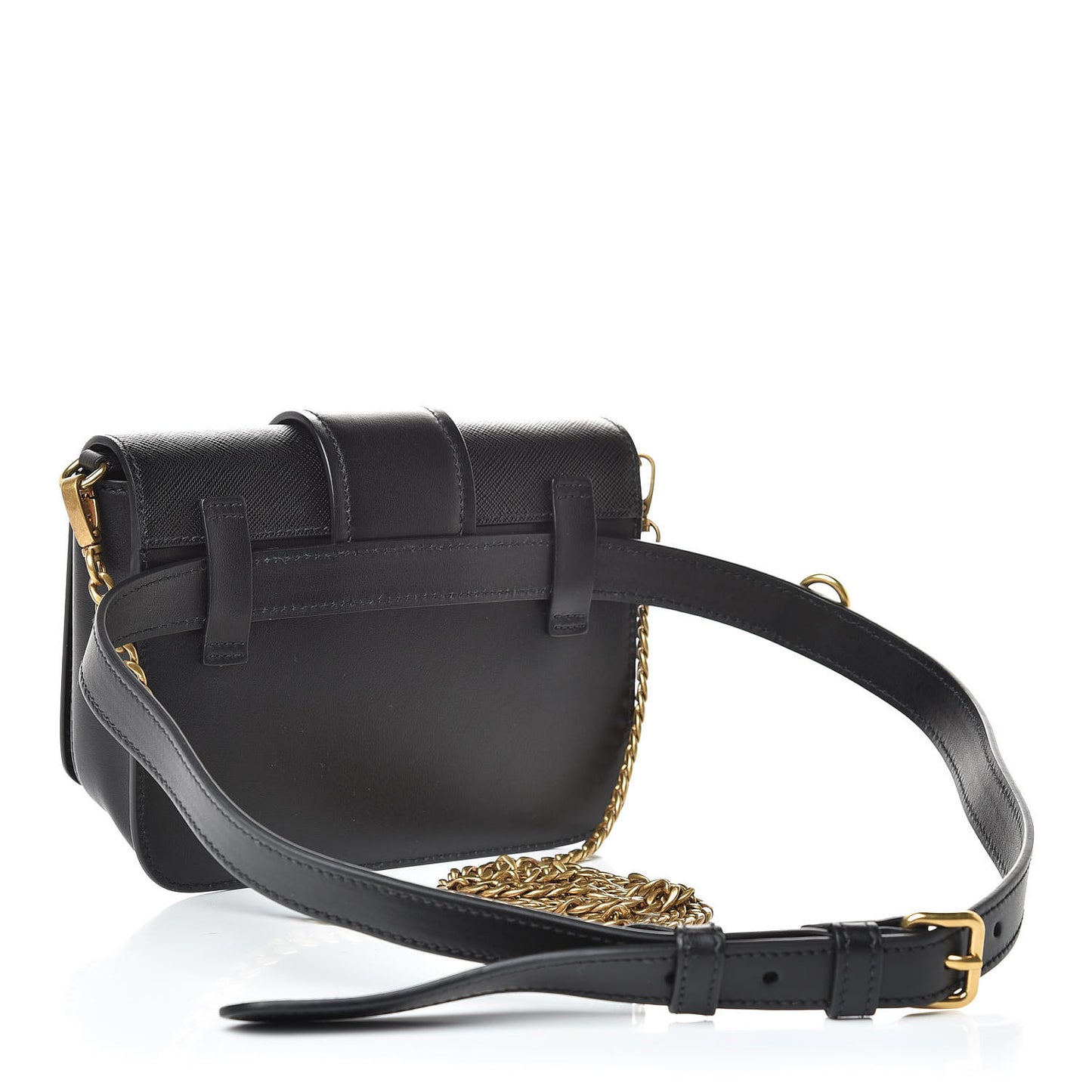 Saffiano City Calf Cahier Belt Bag Black
