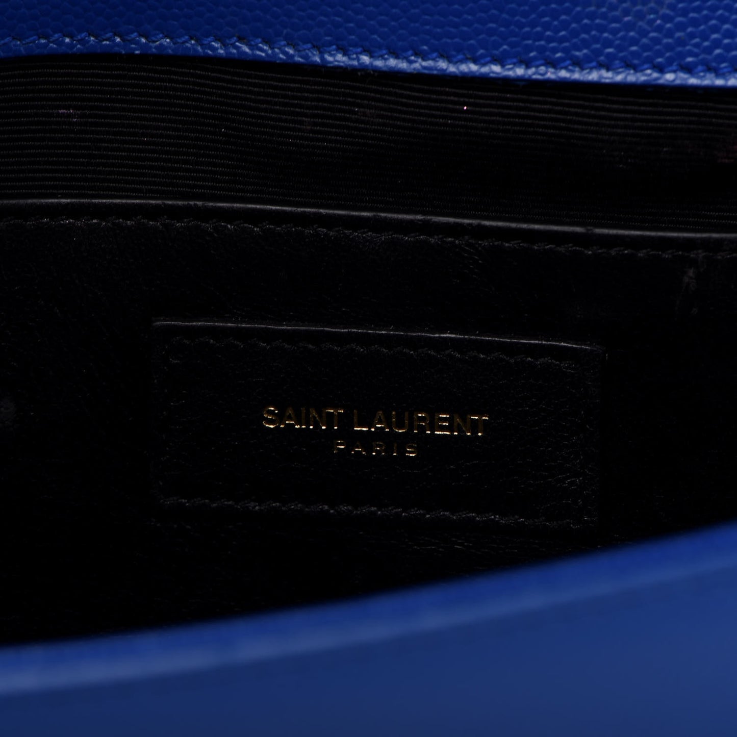 Grain De Poudre Classic Monogram Cassandre Clutch Blue Majorelle
