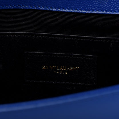 Saint Laurent Grain De Poudre Classic Monogram Cassandre Clutch Blue Majorelle 9 of 13