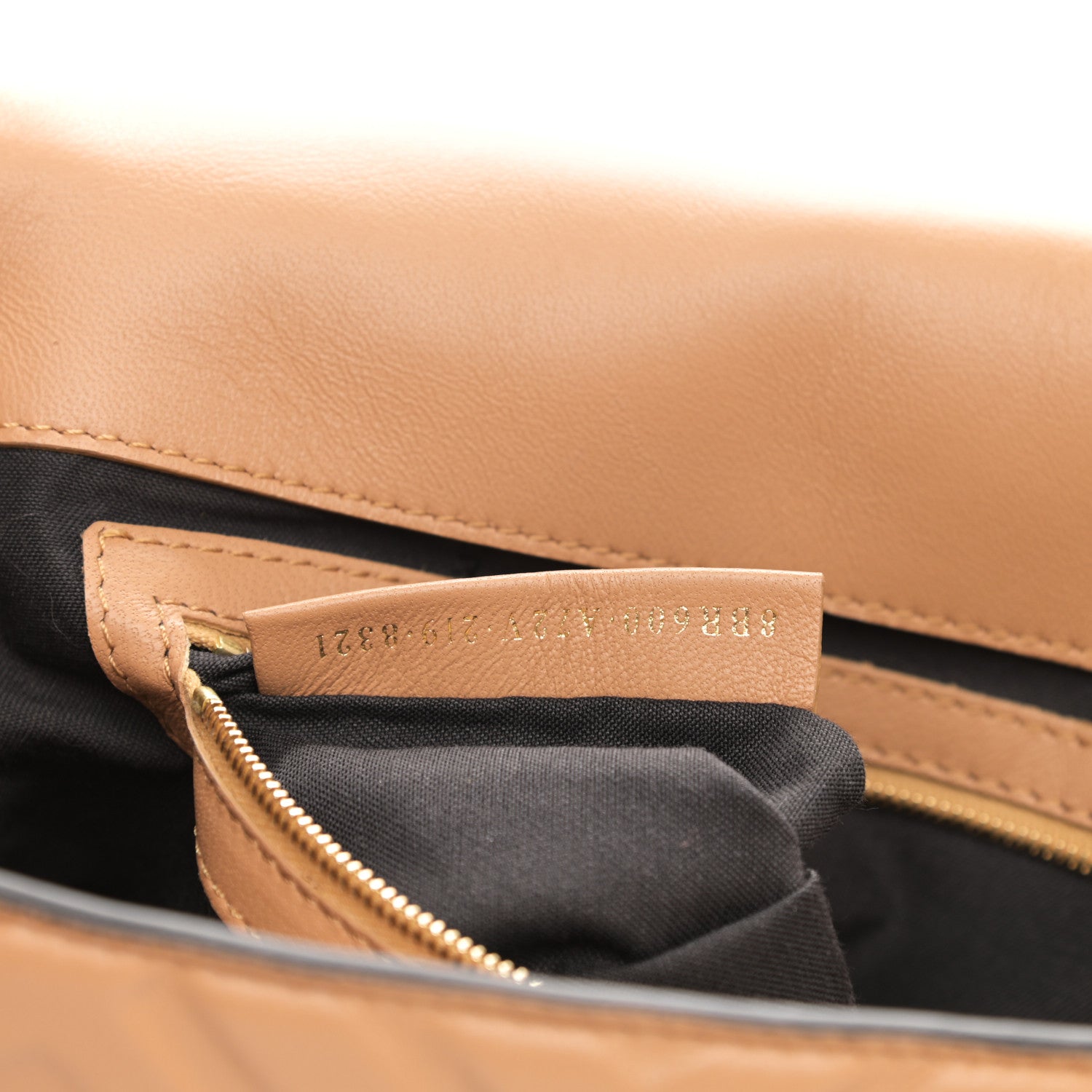 Fendi Nappa FF 1974 Embossed Baguette Miele Scuro 7 of 10