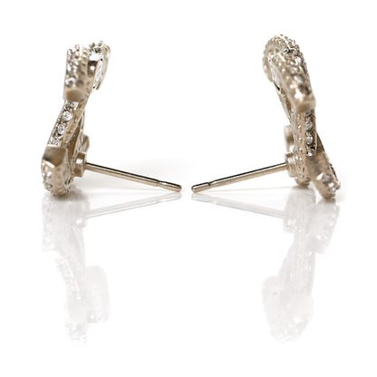 Chanel Crystal Timeless CC Earrings Gold 4 of 6