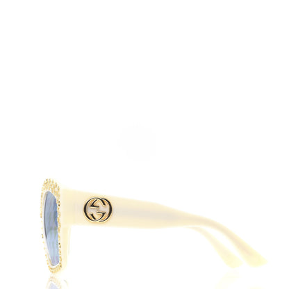 Gucci Square Frame Star Sunglasses GG 3870/S Ivory Gold 3 of 8