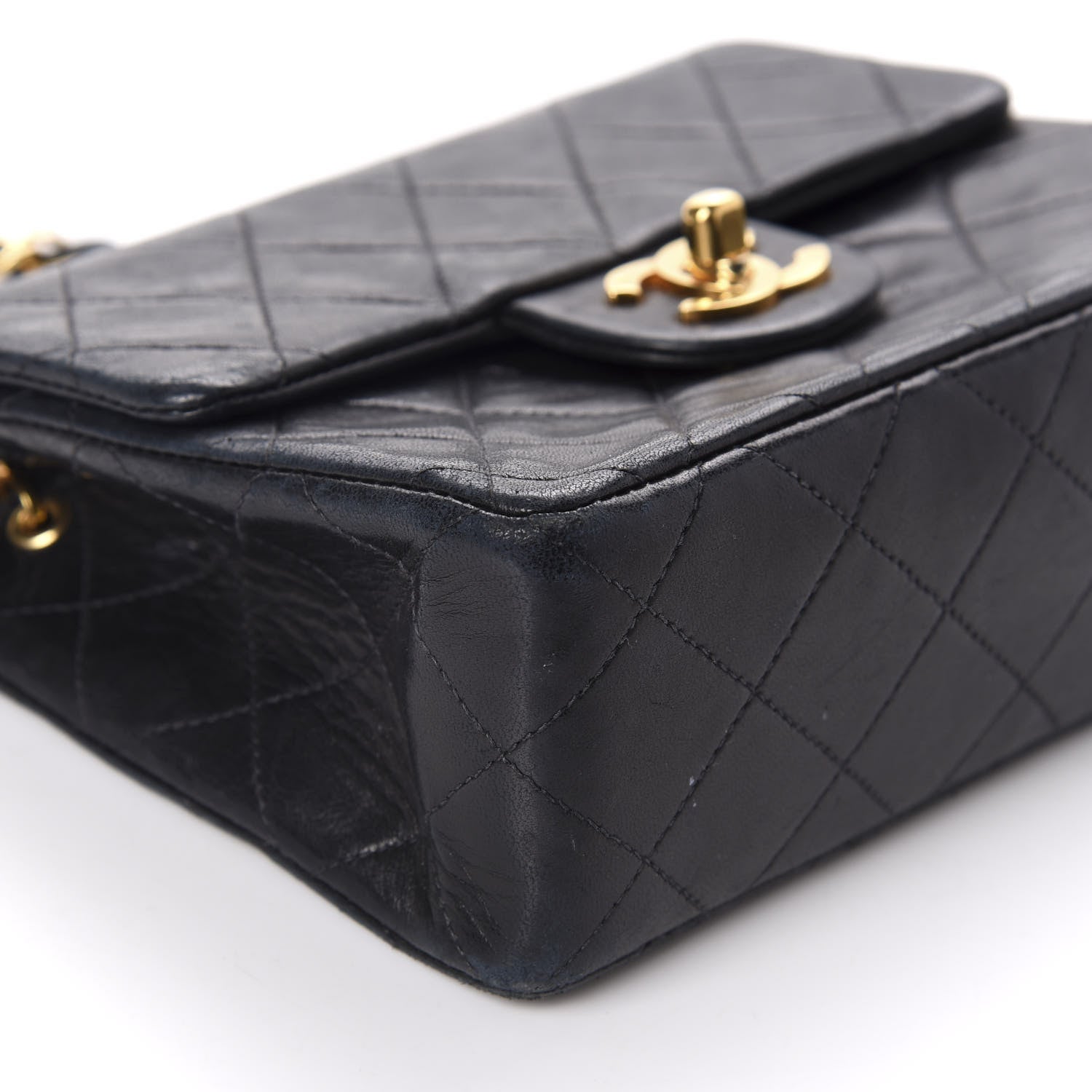 Chanel Lambskin Quilted Mini Square Flap Black 6 of 11