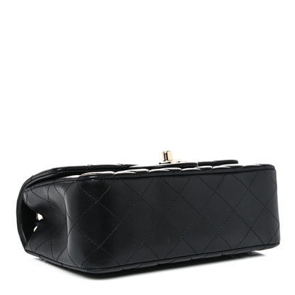 Chanel Lambskin Quilted Mini Rectangular Flap Black 4 of 13