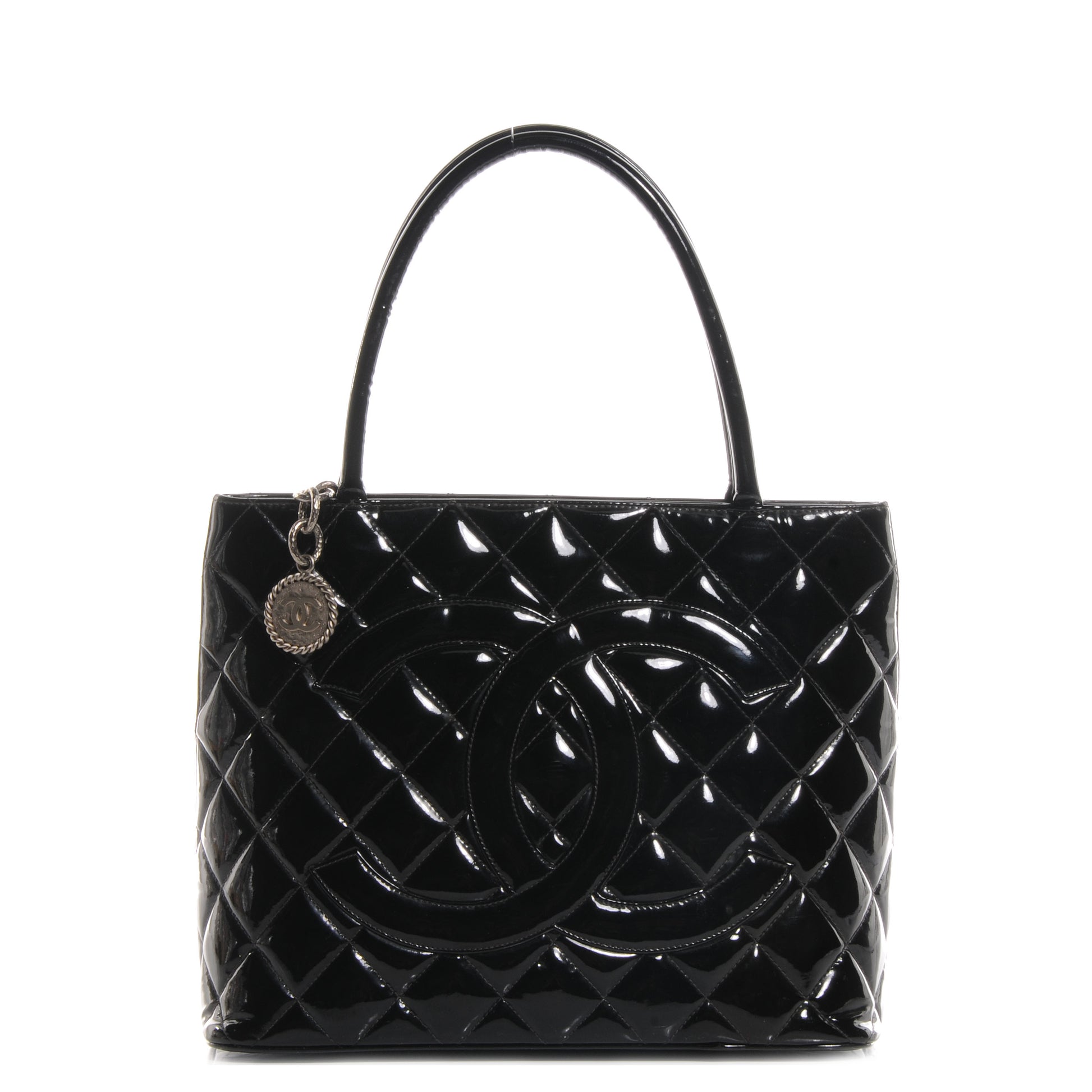 Chanel Patent Medallion Tote Black 1 of 7