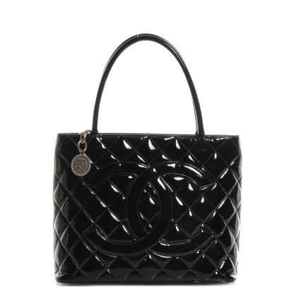 Chanel Patent Medallion Tote Black 1 of 7